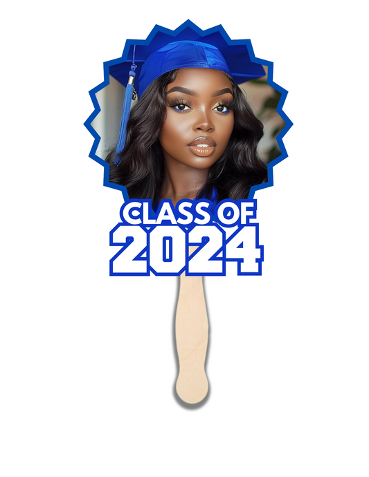 CANVA Single editable Graduation Fan template (Blue) (edit in Canva only)