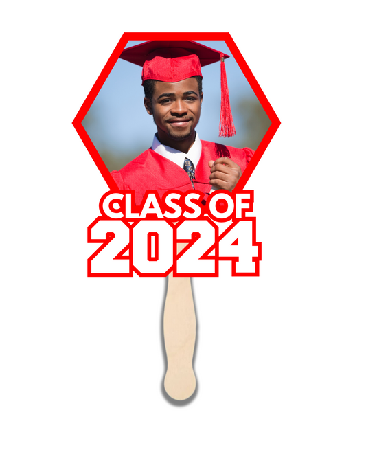 CANVA Single editable Graduation Fan template fan (red) (edit in Canva only)