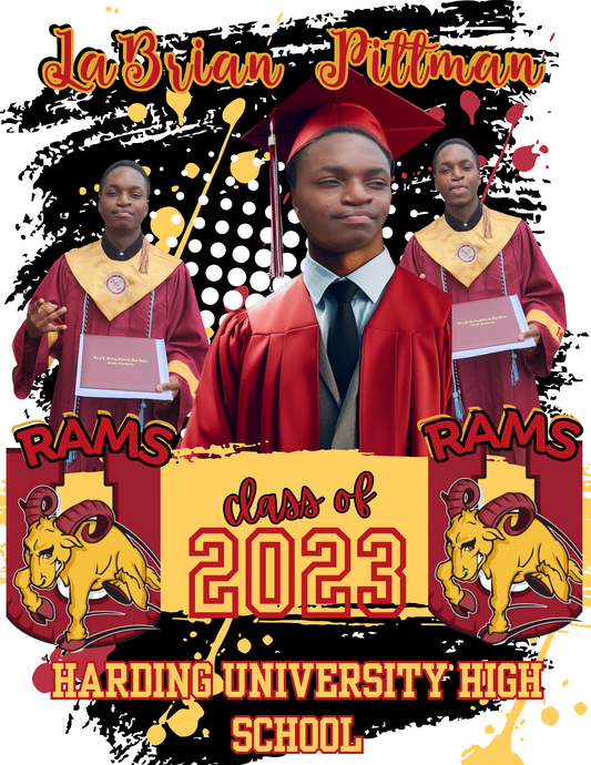 CANVA Single editable Graduation template male (red) (edit in Canva only)